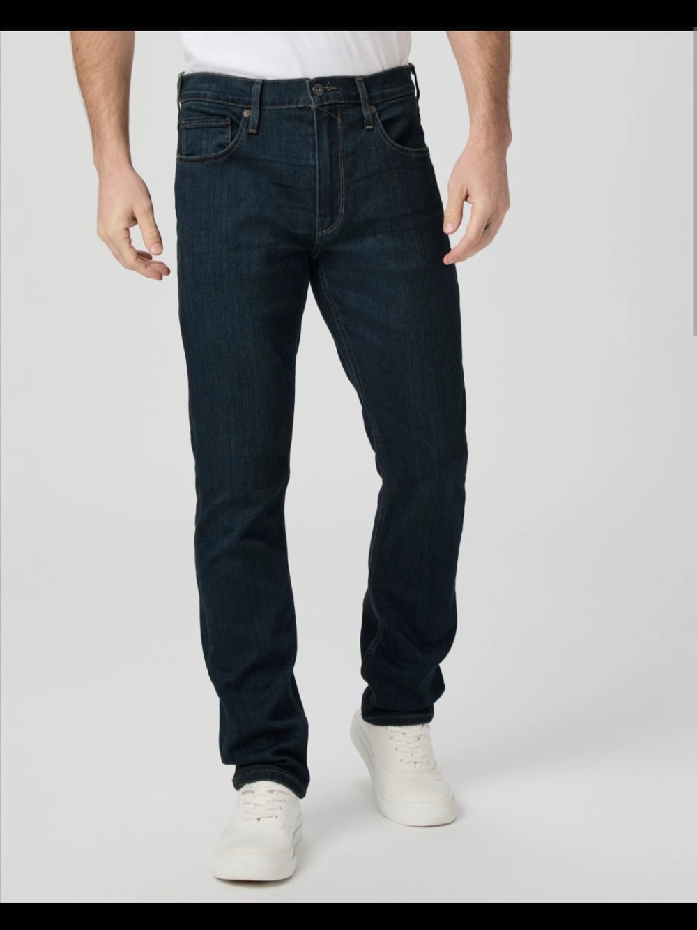 PAIGE Men's Slim Straight Jeans - Dark Wash Indigo